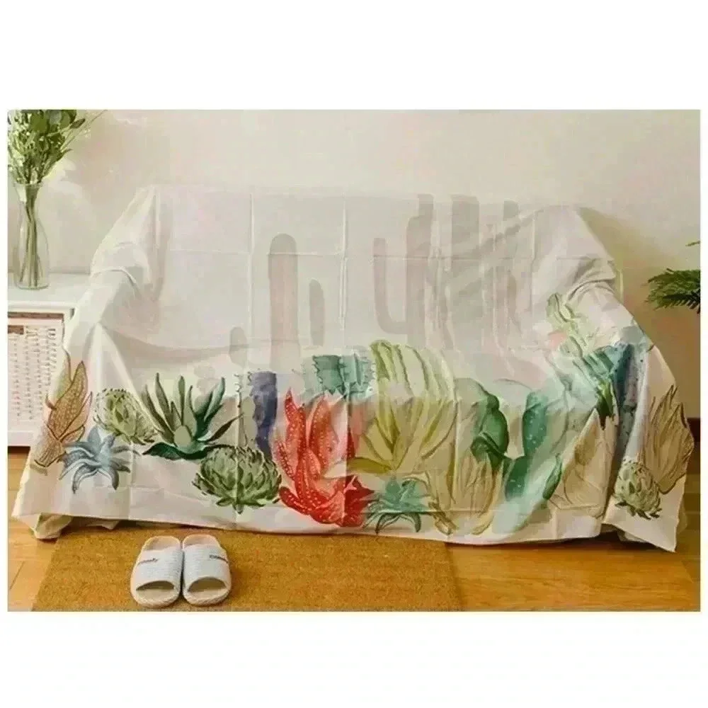 Botanical Colorful Cactus Garden Painted Plant Room/Dorm Wall Art Tapestry/Decor
